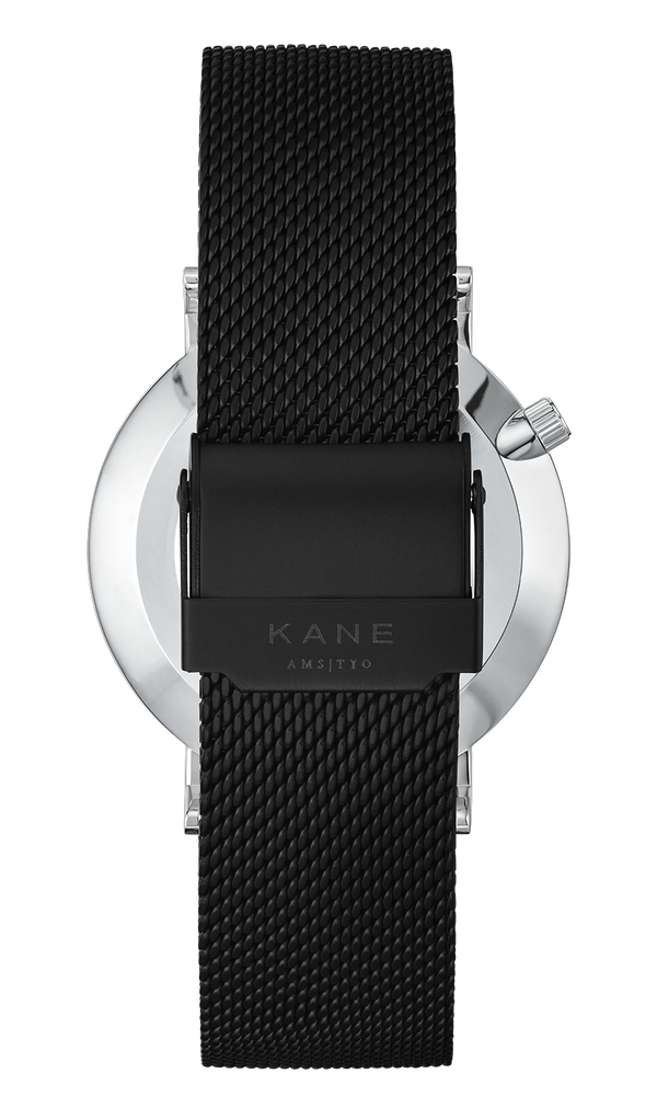 Silver Steel Black Mesh