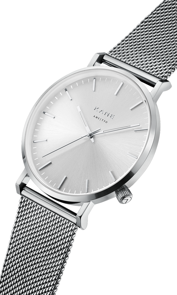 Silver Steel Silver Mesh